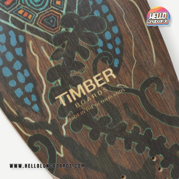 TIMBER TORTUGA LONGBOARD DECK GRIPTAPE RED FLOWER - Image 5