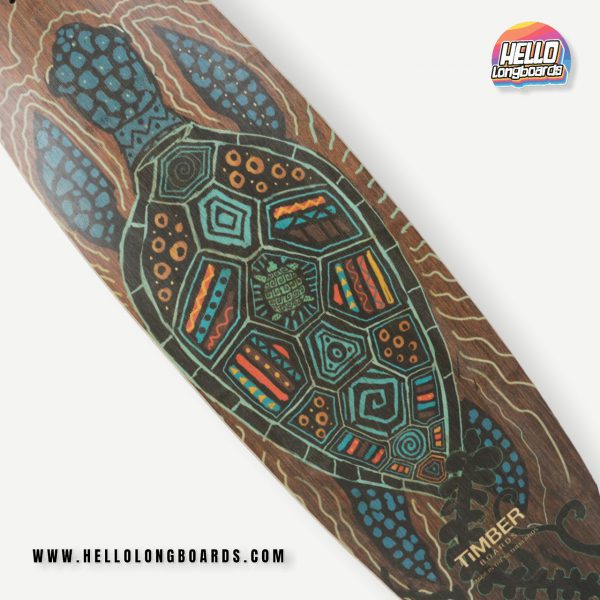 TIMBER TORTUGA LONGBOARD DECK GRIPTAPE RED FLOWER - Image 3