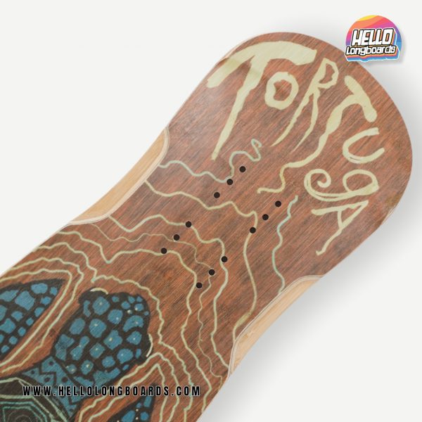 TIMBER TORTUGA LONGBOARD DECK GRIPTAPE RED FLOWER - Image 4