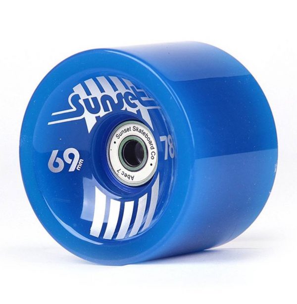 SUNSET SOLID LED CRUISER 69MM WHEELS - BLUE