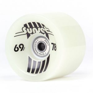 SUNSET SOLID LED CRUISER 69MM WHEELS - WHITE