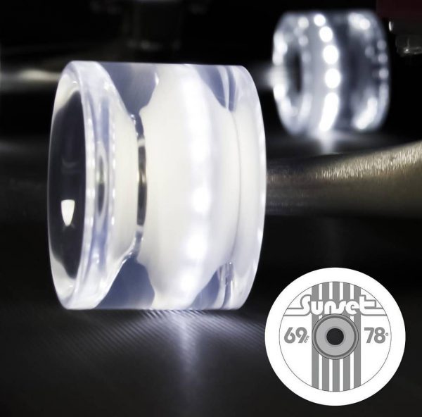 SUNSET SOLID LED CRUISER 69MM WHEELS - WHITE - Image 4